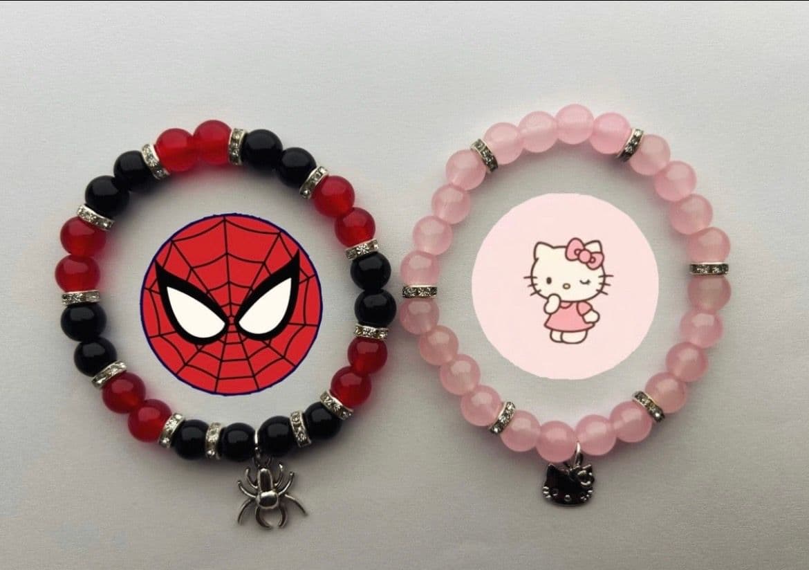 Hello kitty x spiderman bracelet 